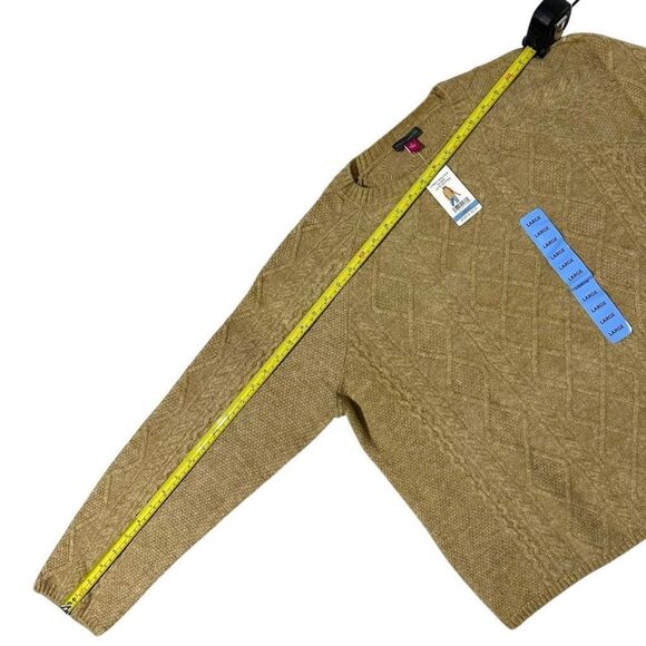 Vince Camuto Women's Cable Sweater Latte Heather Size Large - Picture 7 of 11